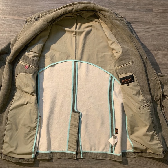 Ben Sherman Jacket/Coat, Men's XL, Olive Drab weathered look - Picture 3 of 7